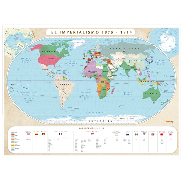 Mapa Imperialismo 1914
