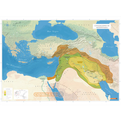 Mapa Primeras Civilizaciones del Mundo (Mesopotamia)