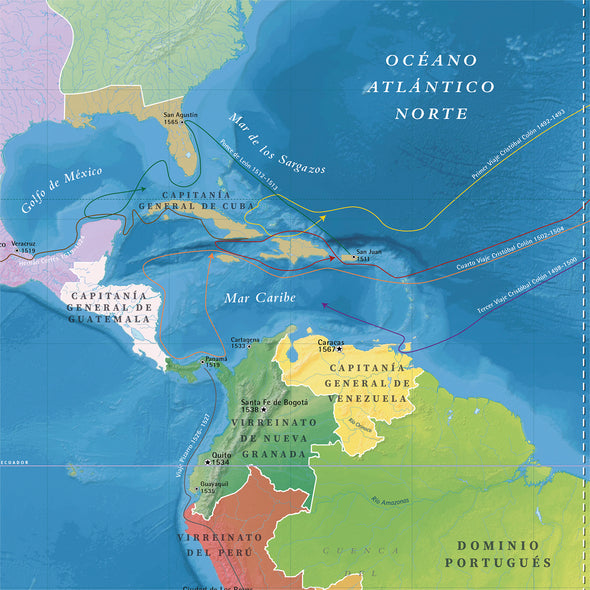 Mapa Imperio Español en América