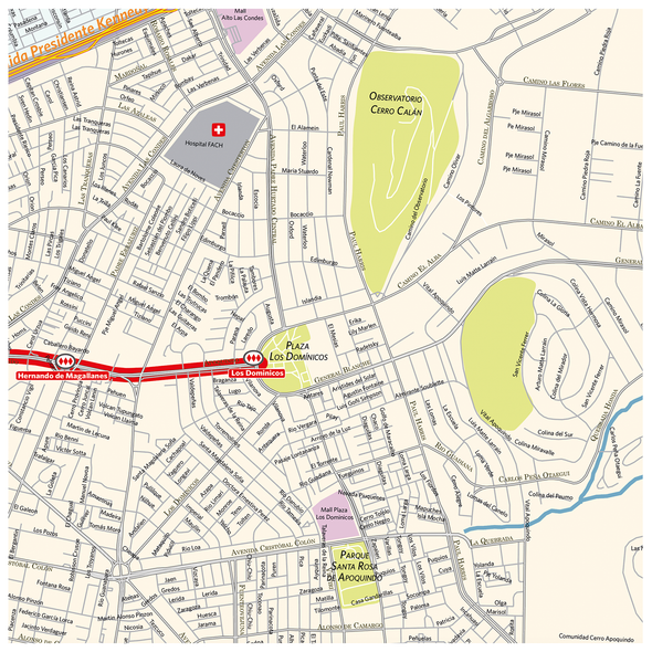 Mapa Comuna de Las Condes