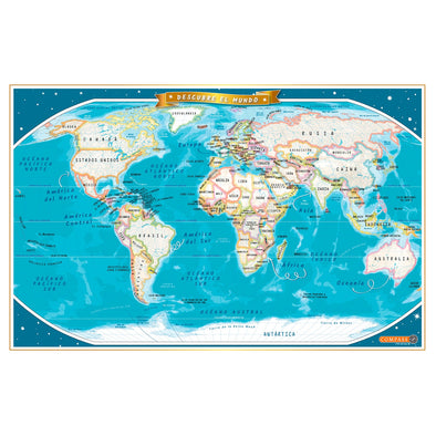Individual educativo Mapa mundi físico