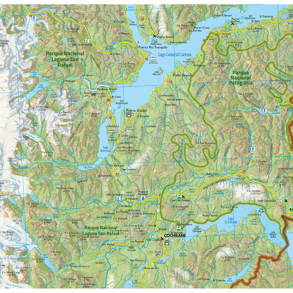 Mapa Patagonia Central