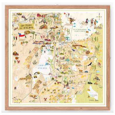 Mapa Ilustrado San Pedro de Atacama - Lámina