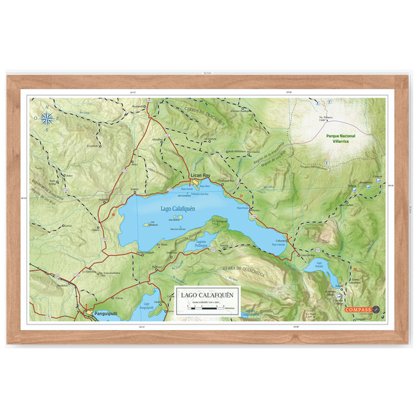 Mapa Lago Calafquén