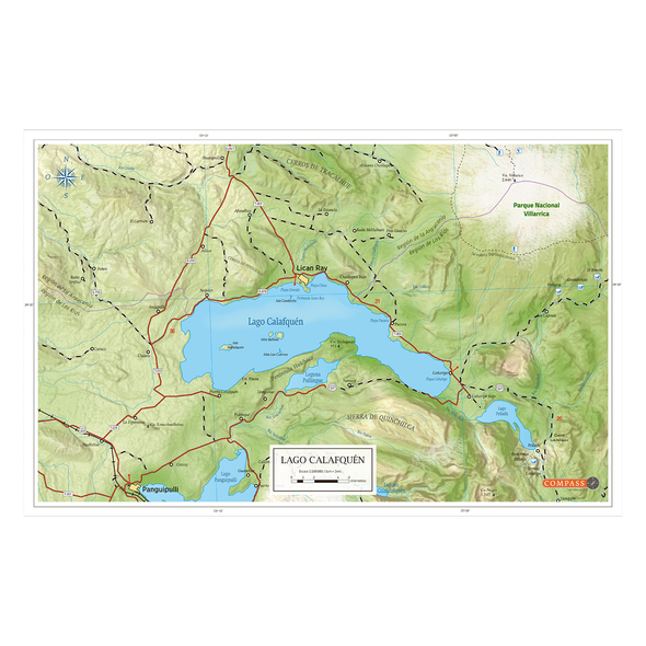 Mapa Lago Calafquén