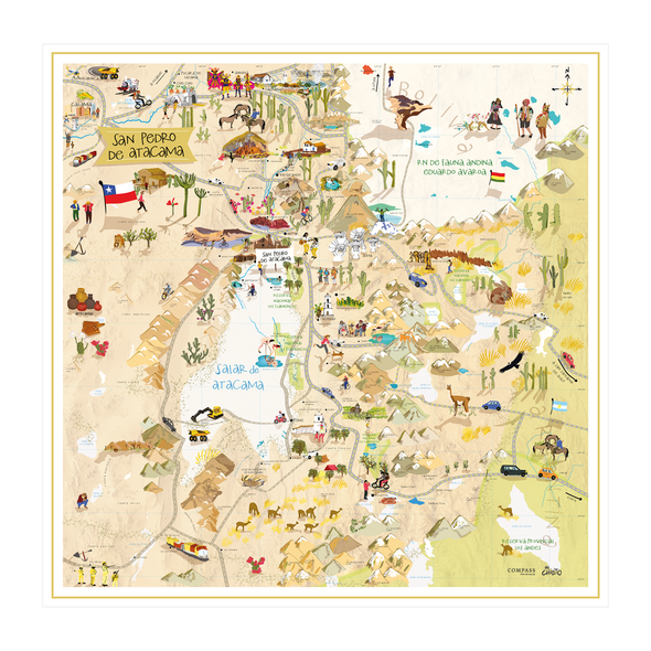Mapa Ilustrado San Pedro de Atacama - Lámina