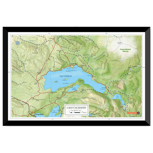 Mapa Lago Calafquén