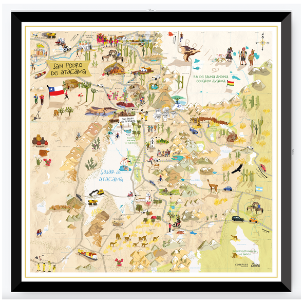Mapa Ilustrado San Pedro de Atacama - Lámina