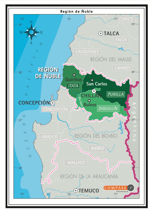 Mapa Político Ñuble gratis