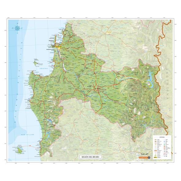 Mapa Región del Biobío