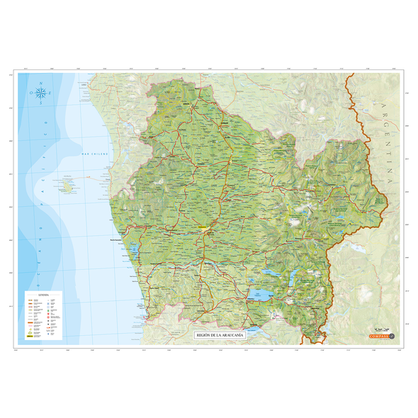Mapa Región de La Araucanía