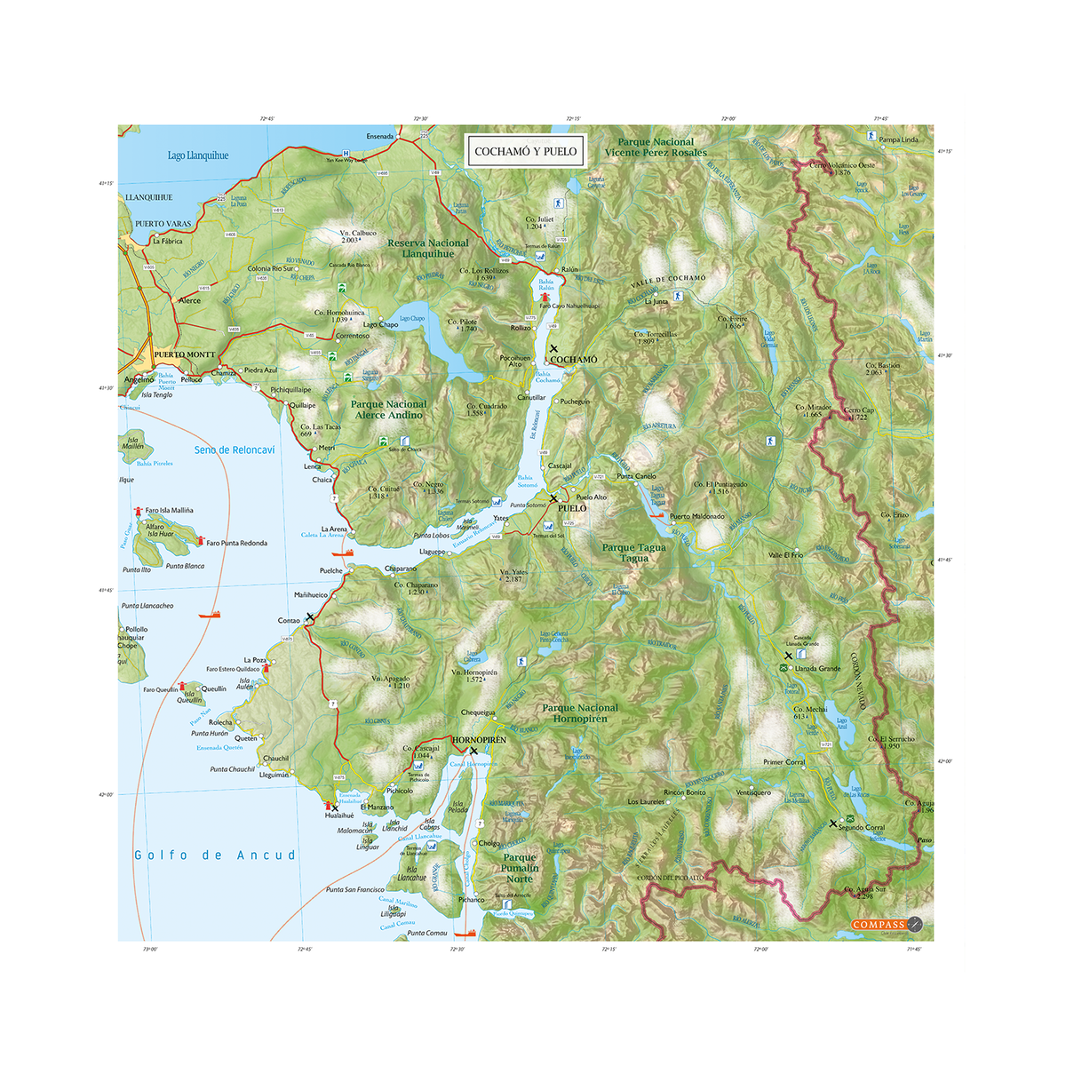 Mapa Cochamó Puelo – Editorial Compass