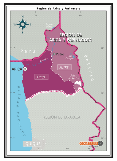 Mapa Político Arica y Parinacota gratis