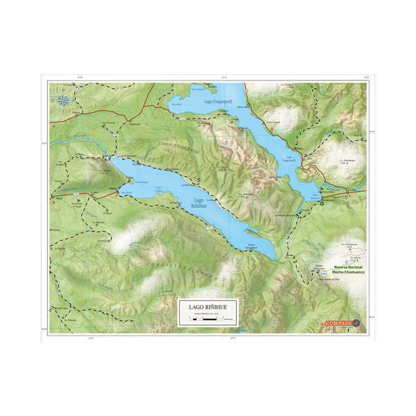 Mapa Lago Riñihue
