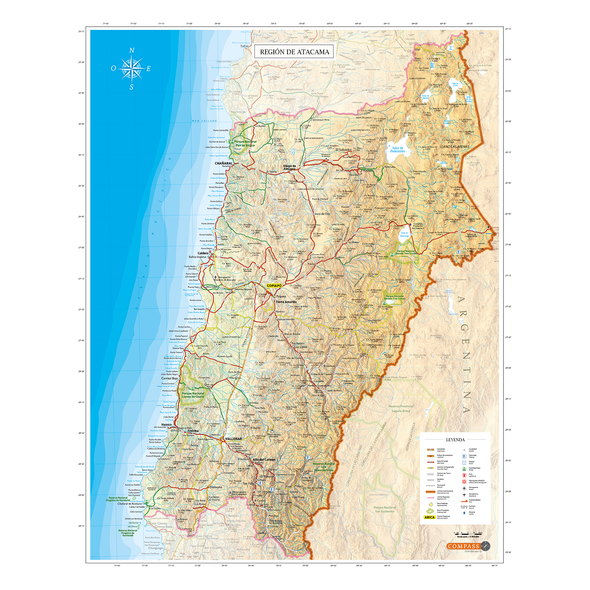 Mapa región de Atacama