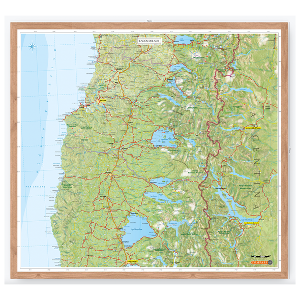 Mapa Lagos del Sur