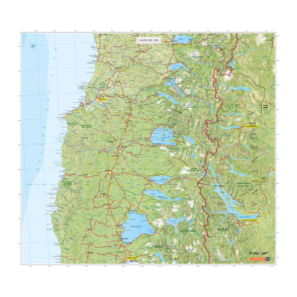 Mapa Lagos del Sur