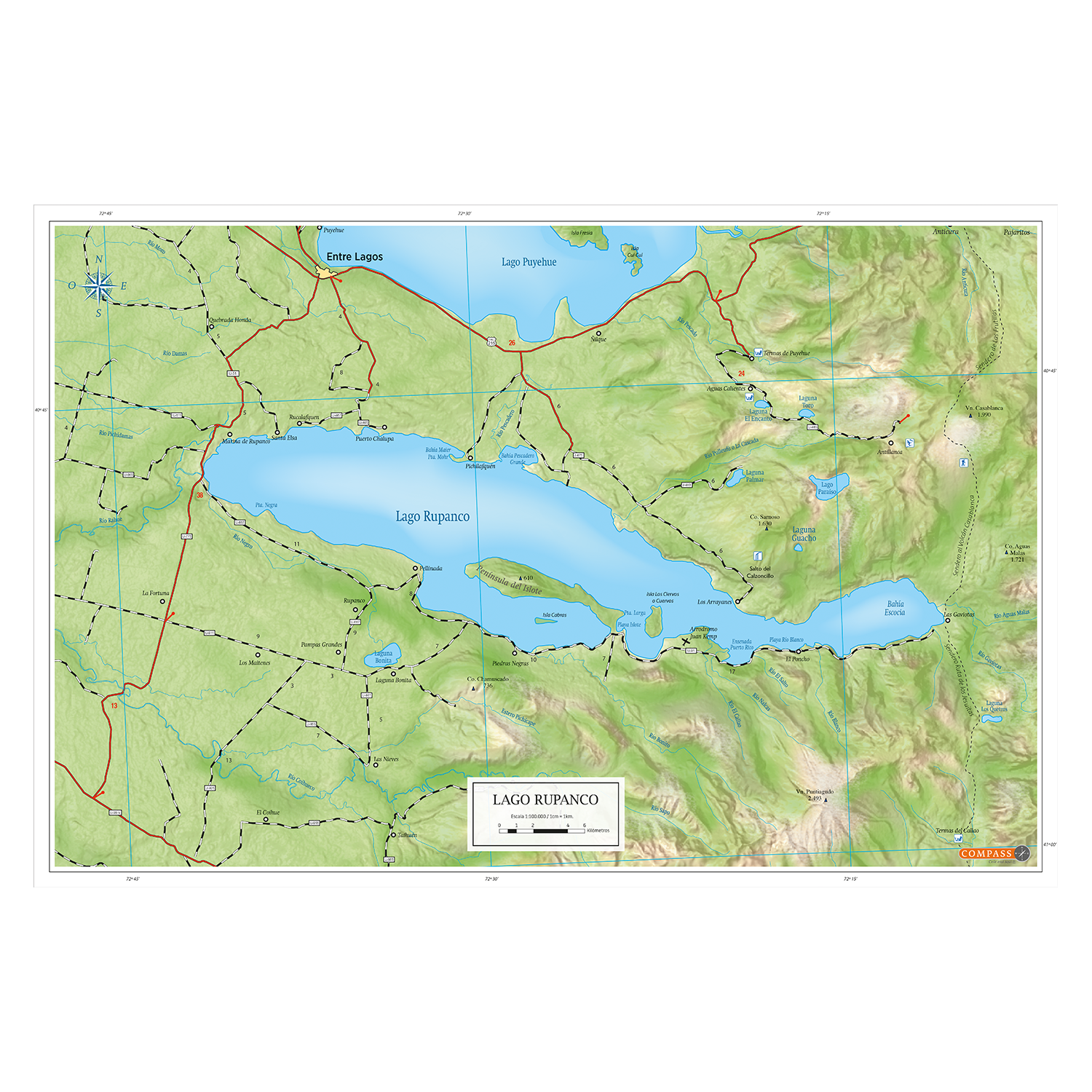 Mapa Lago Rupanco – Editorial Compass