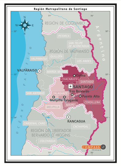 Mapa Político Región Metropolitana Gratis