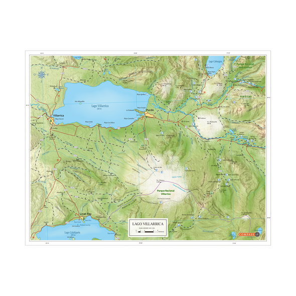 Mapa Lago Villarrica