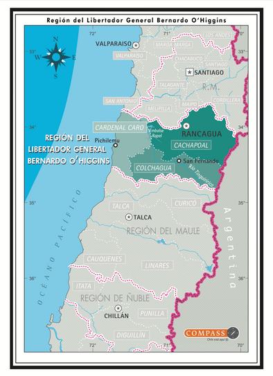 Mapa Político de O'Higgins Gratis