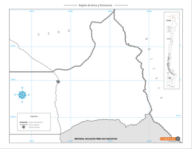 Mapa mudo Arica y Parinacota gratis