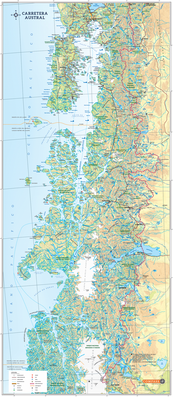 Mapa de la Carretera Austral