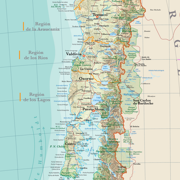 Mapa Físico de Chile