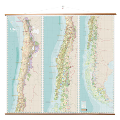 Mapa de Chile 3 cuerpos - Colgante