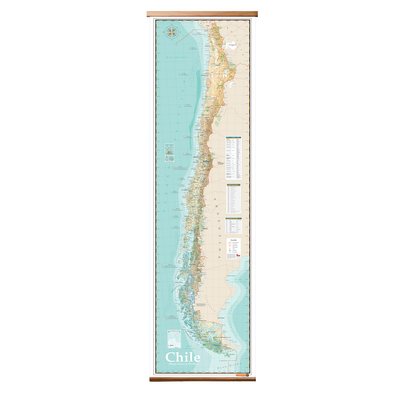Mapa físico de Chile Gran Formato (Salas de clases)