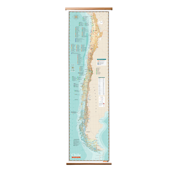 Mapa minero de Chile Gran Formato