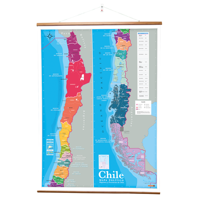 Mapa Político de Chile Gran Formato (Salas de Clase)