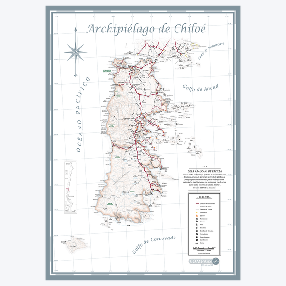 Mapa de Chiloé Gran Formato