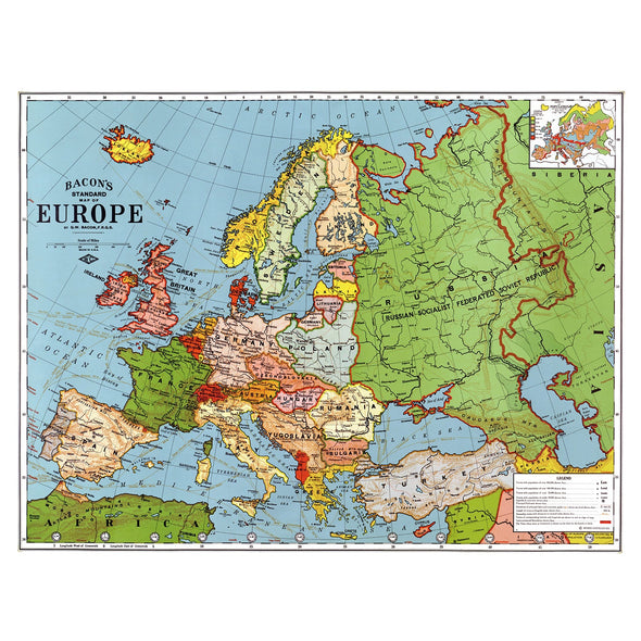 Mapa Europa entre guerras