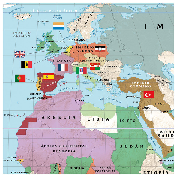 Mapa Imperialismo 1914