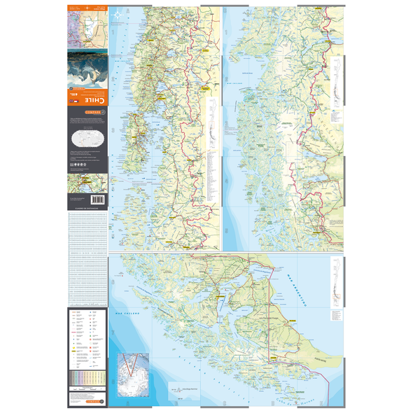 Mapa Rutero de Chile Inglés/Español