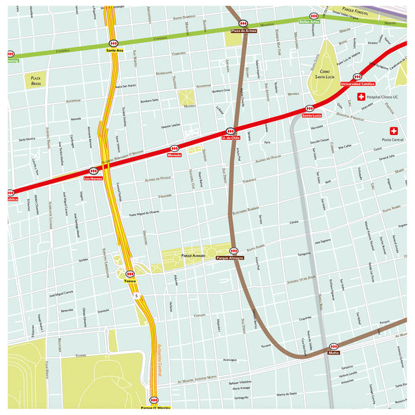 Mapa Comuna de Santiago