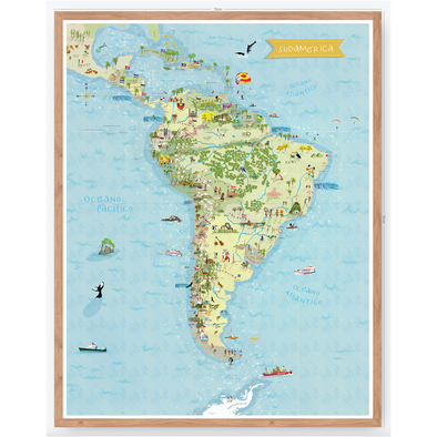 Mapa de Sudamérica Ilustrado