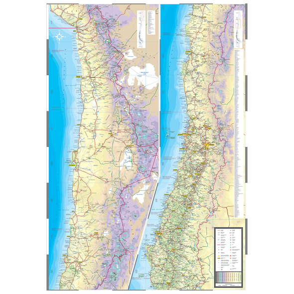 Mapa Rutero de Chile Inglés/Español