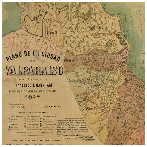 Mapa de Valparaíso 1897