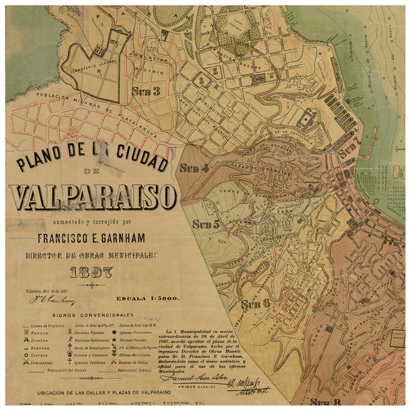 Mapa de Valparaíso 1897