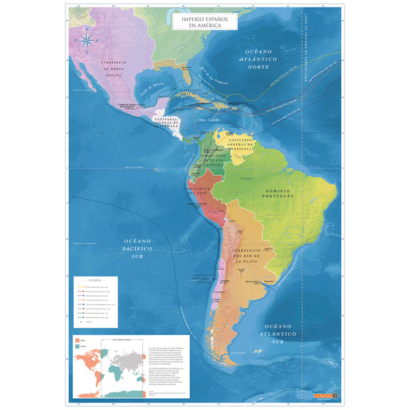 Mapa Imperio Español en América
