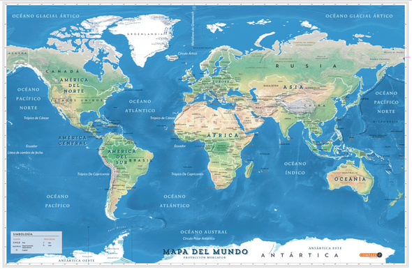 Mapa Físico del Mundo