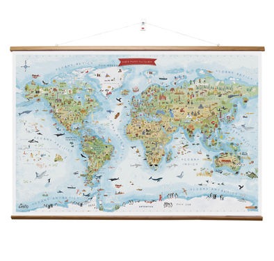 Mapa Mundi Ilustrado Gran Formato