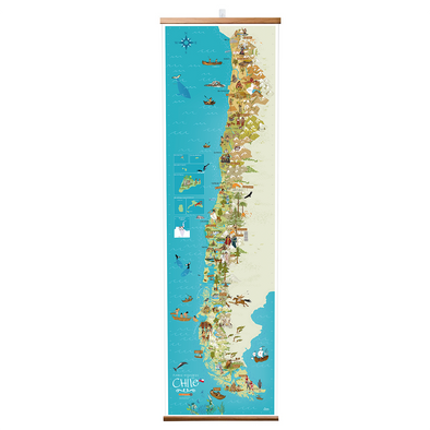 Mapa Ilustrado Pueblos Originarios de Chile