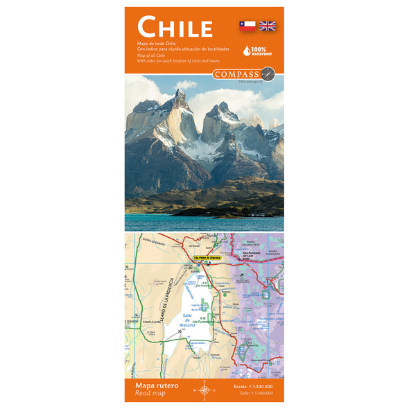 Mapa Rutero de Chile Inglés/Español