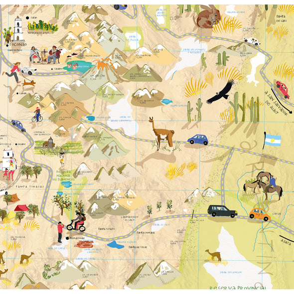 Mapa Ilustrado San Pedro de Atacama - Lámina