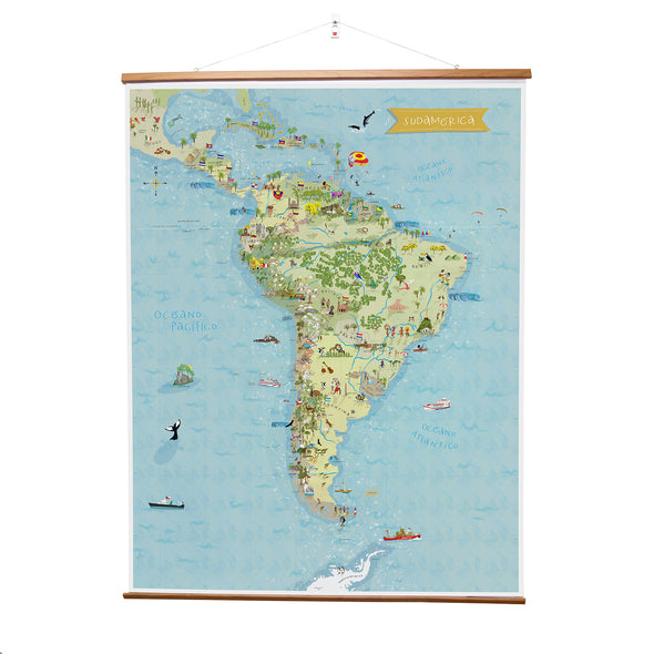 Mapa de Sudamérica Ilustrado