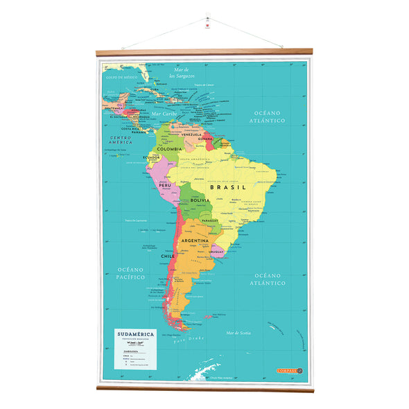 Mapa Político de Sudamérica colgante