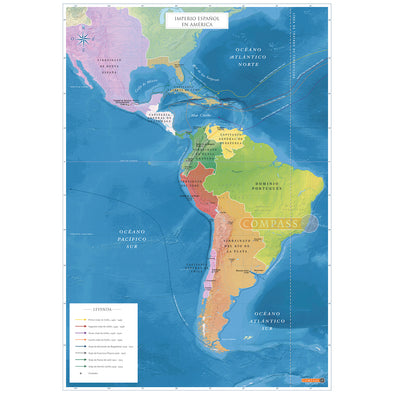 Mapa Imperio Español en América